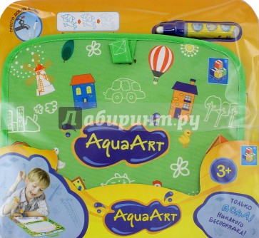 Коврик "AquaArt" для рисования водой (зеленый, чемоданчик) (Т59403)
