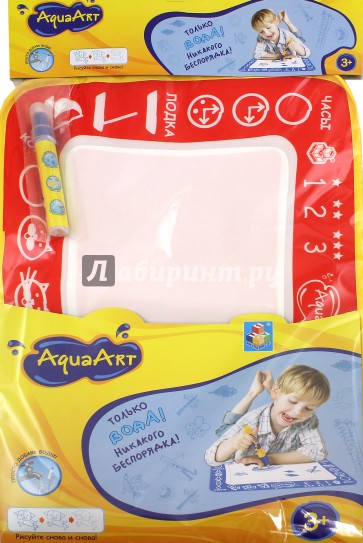 Коврик "AquaArt" для рисования водой (моноцветный, красный) (Т59439)