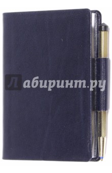 Записная книжка с ручкой "Ля Фонтейн" (синий)