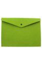 Папка-конверт для докуметров фетровая, на кнопке. Зеленая. А4 (44640).