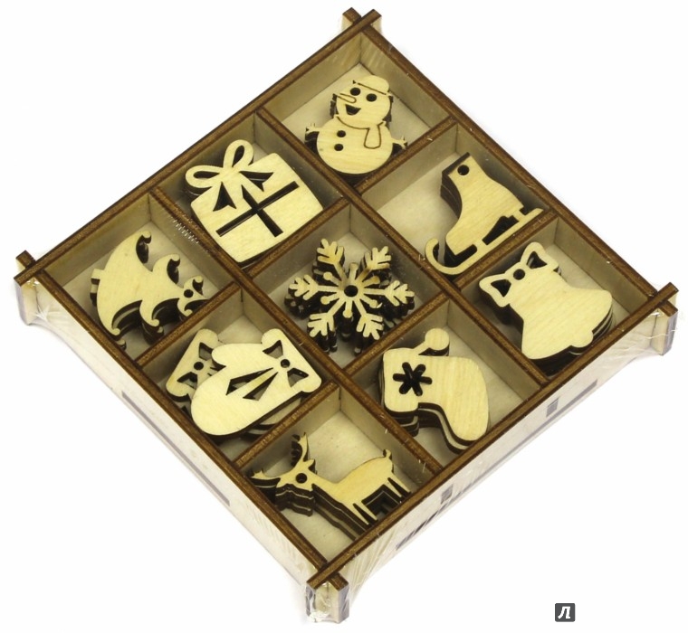 Иллюстрация 1 из 10 для Новогодний набор украшений в коробке (10,5х10,5) | Лабиринт - игрушки. Источник: Лабиринт