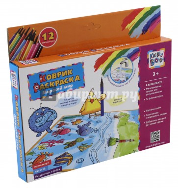 66758 Коврик- многоразовая раскраска Морской мир