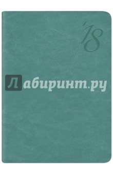 2018 Ежедневник датированный А6+, САРИФ МЯТНЫЙ (45247).