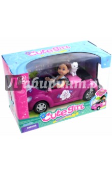 Кукла в машине, собачкой в коробке (MX0111299).