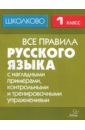 Все правила русского языка с наглядными примерами, контрольными и тренировочными заданиями. 1 класс - Щеглова И. М.