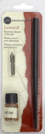 Набор для каллиграфии "Manuscript Round Hand", золотые чернила (MDP260G)