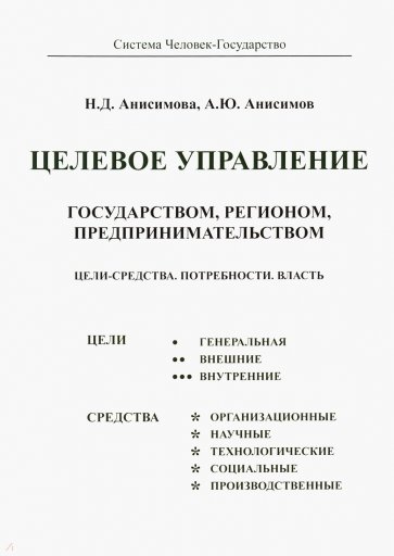 Целевое управление государством, регионом, предпринимательством. Цели-средства. Потребности. Власть