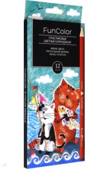 

Карандаши цветные пластиковые "Funcolor" (12 цветные, в ассортименте) (30-0060)