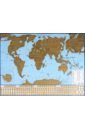 Карта мира с флагами со стираемым слоем атласы и карты геоцентр скретч карта мира