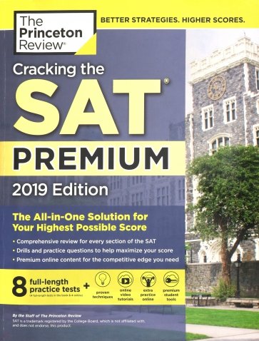 Cracking SAT Premium Ed., 8 Practice Tests 2019