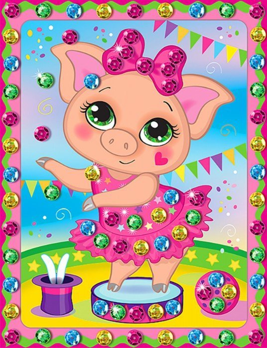 Иллюстрация 1 из 6 для Набор для изготовления картины "Свинка в цирке" (АМ 42-009) | Лабиринт - игрушки. Источник: Лабиринт