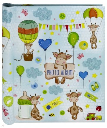 Фотоальбом "Жирафики на голубом" магнитные листы, гребень (77007)