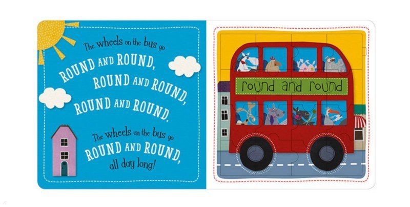 Иллюстрация 1 из 7 для The Wheels on the Bus (Jigsaw board book) | Лабиринт - книги. Источник: Лабиринт