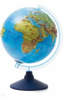 Интерактивный глобус Земли, физико-политический, d=250 мм, рельефный, с подсветкой (INT12500287).