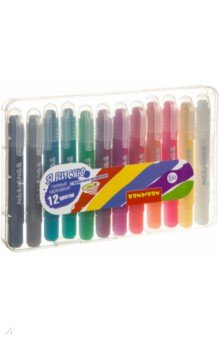 Набор гелевых карандашей для рисования, 12 цветов, металлик (ВВ3462).