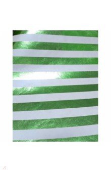 Крафт бумага Зеленые полосы (76685).