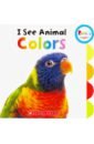 I See Animal Colors english books look and find clever baby things that go