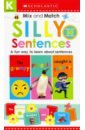 Kindergarten Mix & Match Silly Sentences board book numerals stationery books cards within 20 addition and subtraction kids children kindergarten early education exercise math book