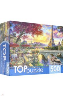 Купить TOPpuzzle-500 Париж на закате (ХТП500-6825), Рыжий Кот, Пазлы (400-600 элементов)