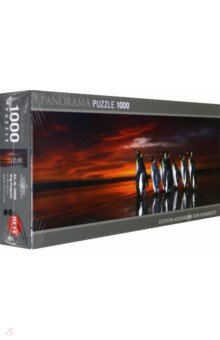 Puzzle-1000. Королевские пингвины, панорама