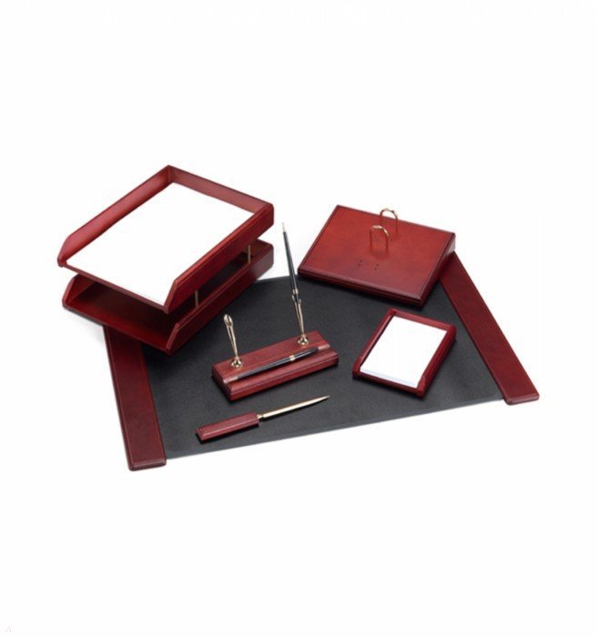 Органайзер настольный дерев Wood desk set. 8предм красное дерево (4710423471146)