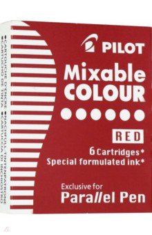 Картриджи для ручки перьевой, 6 штук, красные (IC-P3-S6 (R).