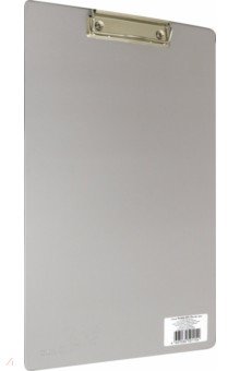 Папка-планшет А4 ПВХ серый прижим (4201-10)