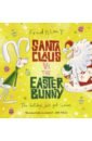 Blunt Fred Santa Claus vs the Easter Bunny spring easter garden flag floral rabbit bunny welcome 12×18 inch double sided outside vertical holiday yard decor