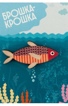 Zakazat.ru: Значок деревянный Рыбка розовая.