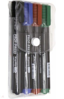 Набор маркеров 4 цвета, перманентные (МП-4204).