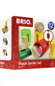 BRIO игровой набор с деревянными формочками-сортерами, 10 деталей.