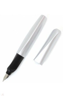 Ручка перьевая Office Twist M, серебристый, синий картридж.