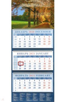 

Календарь квартальный на 2021 год "Очарование осени" (14154)