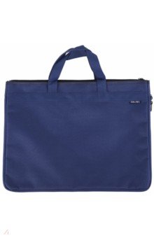 Папка-портфель, 2 отделения, A4, текстиль синий (EB55132)