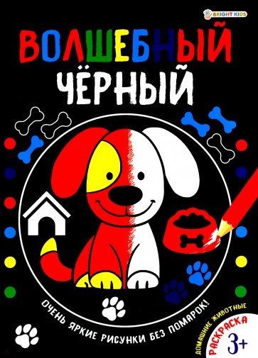 Раскраска ВОЛШЕБНЫЙ ЧЕРНЫЙ.ДОМАШНИЕ ЖИВОТН,Р-5487