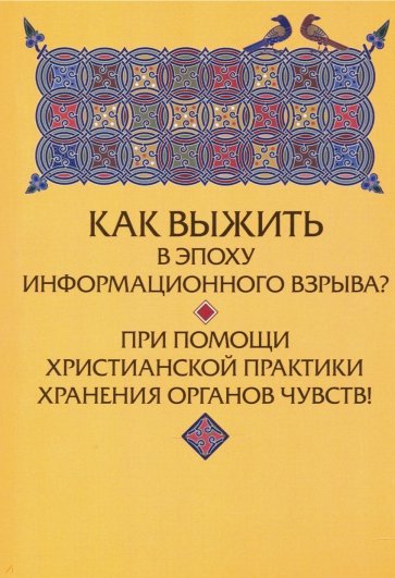 Как выжить в эпоху информационного взрыва? При помощи христианской практики хранения органов чувств!