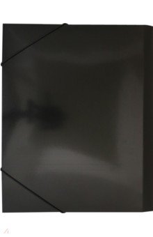 Папка-короб на резинке A4 пластиковая черная (BA25/05BLCK).