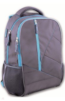 Рюкзак 46х31х17 см, серый + бирюза (40768).