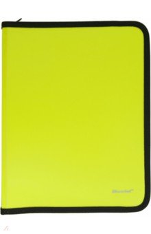 

Папка для тетрадей пластик, на молнии, A4, желтая (67162)