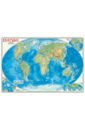 Настенная карта Физическая карта мира (в тубусе) 60x90 см мировая полярная проекция 2012 версия карта мира настенная карта для украшения дома гостиной