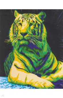 Рисование по номерам 40*50 Неоновый тигр (H139).