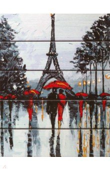 Арт по дереву Парижские зонтики (WS024).