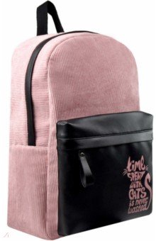 Рюкзак полиэстер 28х41х13 см, 1 отделение, розовый (53690).