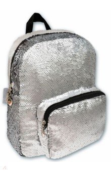 Рюкзак, расшитый серо-черными пайетками, одно отделение, 30х25х8 см. (46431).