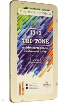 Карандаши многоцветные Tri-Tone, 12 штук