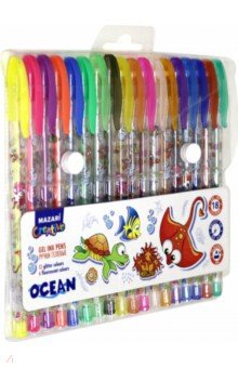 Набор ручек гелевых 18 цветов OCEAN с ароматизированными чернилами (M-5425-18).