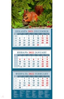 Zakazat.ru: Календарь квартальный на 2022 год Белка с орехом (14263).