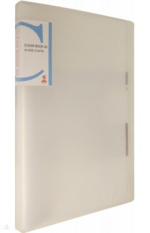 Папка пластиковая, белая, полупрозрачная, А4, с 40 файлами (CY40TM-W) Ле Флэш - фото 1