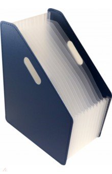 Лоток вертикальный для бумаг, A4, 13 отделений, темно-синий, полипропилен (63952DK-BLUE).