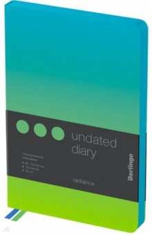 Ежедневник недатированный Radiance, В6, 136 листов, голубой/зеленый.